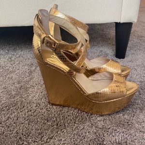 Michael Kors gold shoes